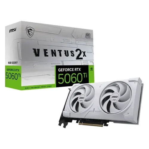 MSI GeForce RTX 5060 Ti 8G VENTUS 2X OC WHITE PLUS 8GB GDDR7 Graphics Card